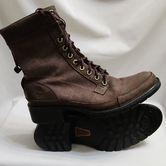 Timberland Genuine Leather Canvas Lace-up boots (w size 8.5) - Picture 6 of 16